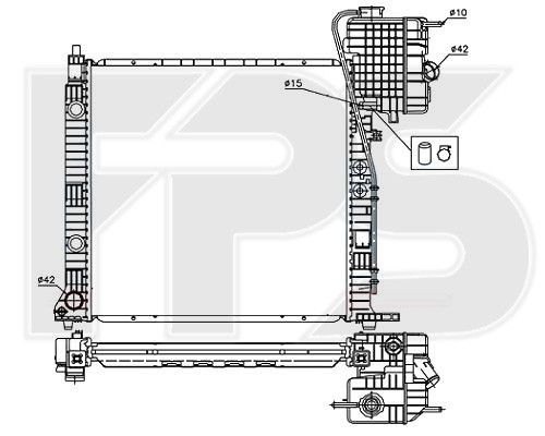 Радіатор охолодження Mercedes Vito W638 (96-)