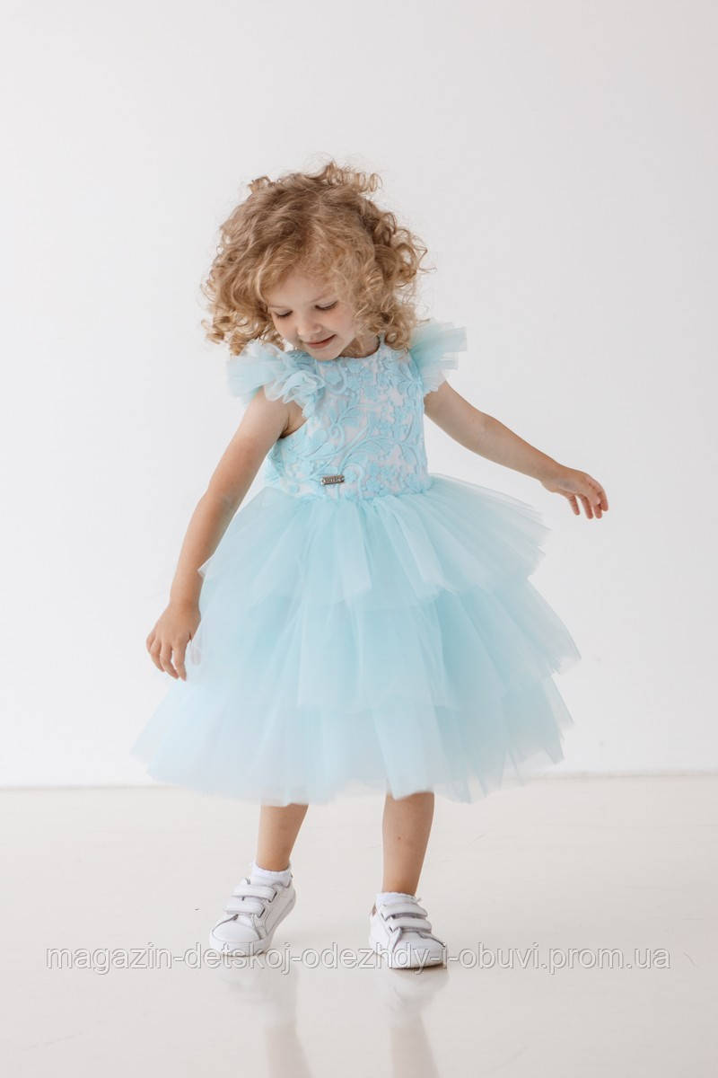 Нарядное платье для девочки Suzie бирюза р. 80 - фото 4 - id-p1529954659