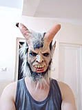 Маска Люцифера для косплею, латексні маски для Хелловіна, страшний демон, диявол, експлей із фільму жахів, фото 3