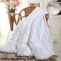 Одеяло шелк двуспальное(евро) 200*220 белое