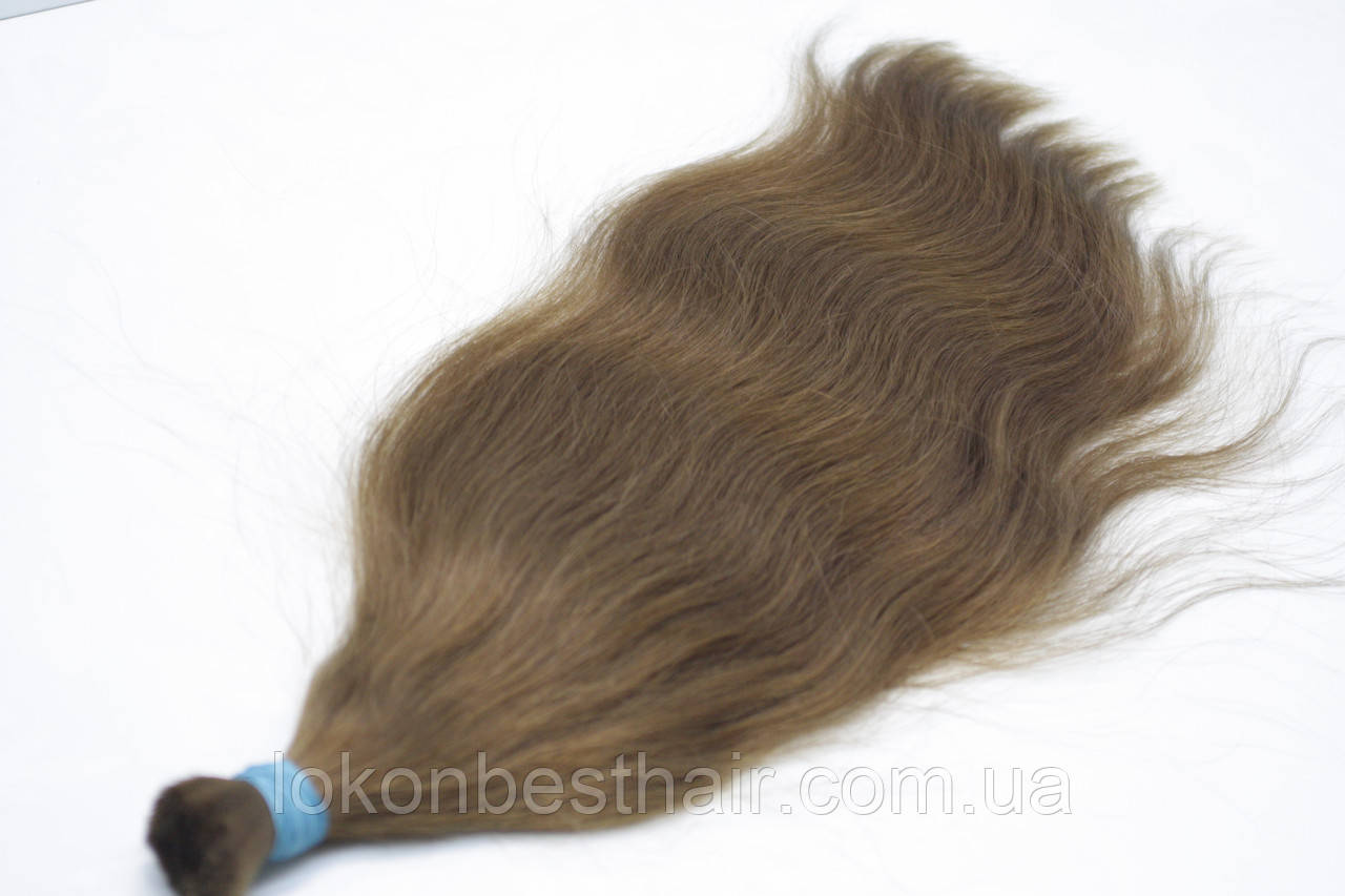 Русые 100% славянские волосы для наращивания с ГУСТЫМИ концами 42 см, 99 грамм - фото 5 - id-p1529970679