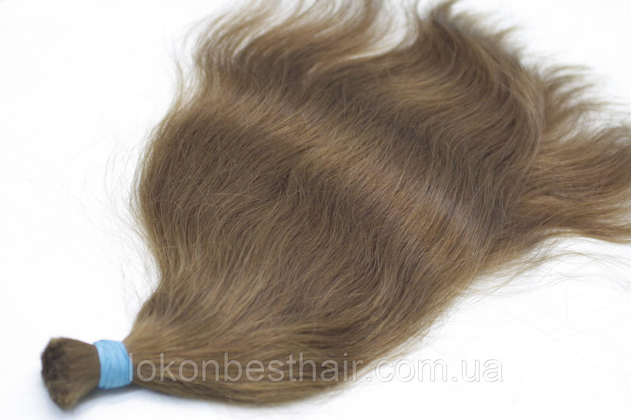 Русые 100% славянские волосы для наращивания с ГУСТЫМИ концами 42 см, 99 грамм - фото 2 - id-p1529970679