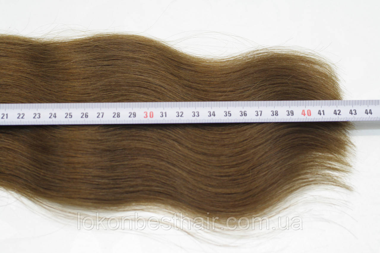 Русые 100% славянские волосы для наращивания с ГУСТЫМИ концами 42 см, 99 грамм - фото 8 - id-p1529970679
