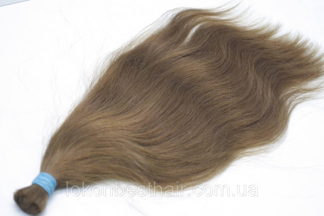 Русые 100% славянские волосы для наращивания с ГУСТЫМИ концами 42 см, 99 грамм - фото 4 - id-p1529970679