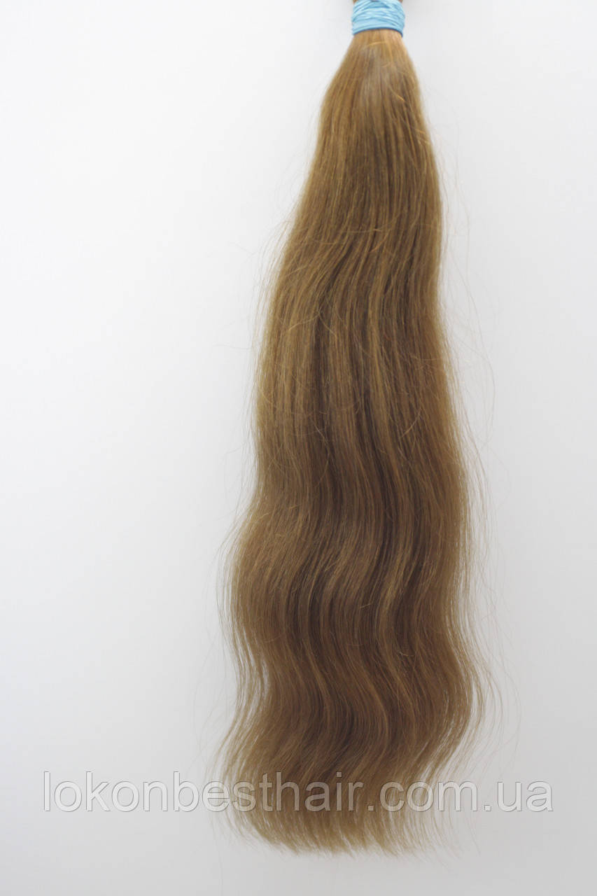 Русые 100% славянские волосы для наращивания с ГУСТЫМИ концами 42 см, 99 грамм - фото 7 - id-p1529970679