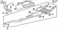 Выпускная трасса без бочки под 2 трубы Cadillac ATS 2013- 23328472