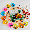 Дерев'яні ігри для дітей З 6 трафаретками 30 двосторонніми картками та кульками Круглі мозаїка З 49365, фото 4