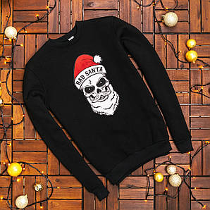 Sweatshirt Bad Santa Світшот з принтом Санта Кофта з новорічною тематикою Батник теплий чоловічий Светр