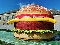 Надувная фигура "Гамбургер", Аэромен, Зазывала, Рукомах, Рекламная надувная пневмоконструкция