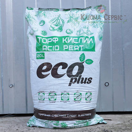 Кислий торф для лохини, 20 л ECO PLUS, фото 2