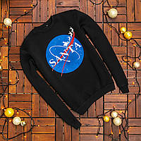 Sweatshirt Santa мужской Свитшот с логотипом НАСА Санта Кофта с новогодней тематикой Батник теплый Свитер