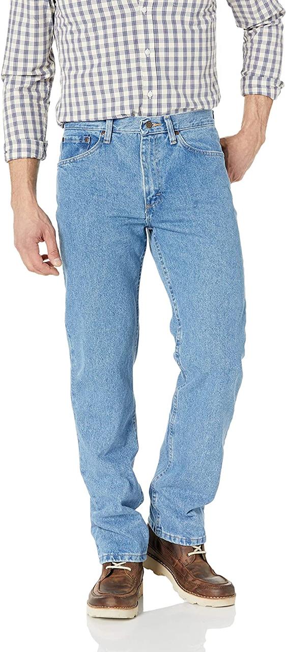 Джинси Wrangler 32W x 34L Authentics Men's Classic 5-Pocket Regular Fit Cotton USA оригинал Light Stonewash