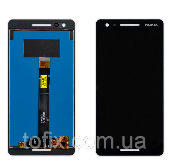 Дисплей для Nokia 2.1 (TA-1080, TA-1084, TA-1086, TA-1092, TA-1093), модуль (екран і сенсор), чорний