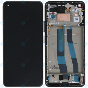 Дисплей для Xiaomi Mi 11 Lite 4G (M2101K9AG) модуль, екран з рамкою - панеллю, boba black, оригінал