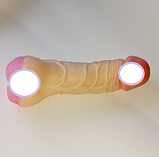 Мастурбатор 21 см фаллоїмітатор 3в1, насадка збільшувач члена, синімні іграшки для сексу, фото 2