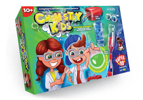 Набір освітній для проведення дослідів Chemistry Kids 2 Danko Toys пізнавальний набір для дітей, фото 1