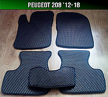 ЄВА килимки на Peugeot 208 '12-18. EVA килими Пежо 208