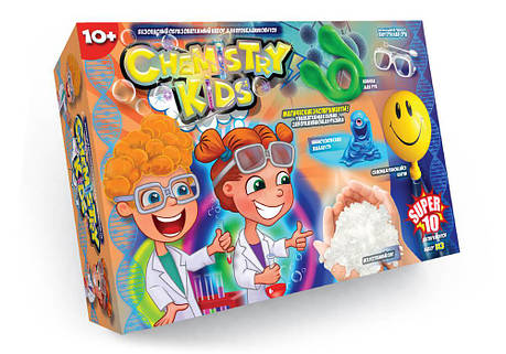Набір освітній для проведення дослідів Chemistry Kids 3 Danko Toys пізнавальний набір для дітей, фото 1