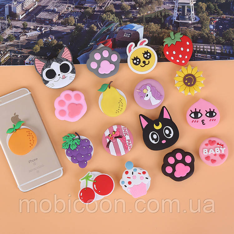 Тримач PopSocket Попсокет BEAR фрукти