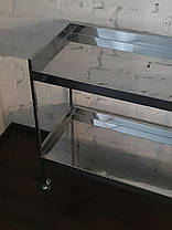 Столик стіл-стелаж медичний на 2 полиці (1000) СтС-2П-1000 (столик інструментальний стіл маніпуляційний), фото 2