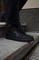 Чоловічі кросівки Nike Air Jordan 1 Black Winter з хутром Найк Аір Джордан 1 Блек Вінтер 42, фото 2