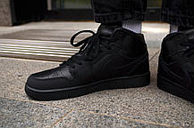 Чоловічі кросівки Nike Air Jordan 1 Black Winter з хутром Найк Аір Джордан 1 Блек Вінтер 42, фото 3