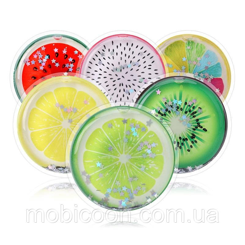 Тримач PopSocket Попсокет Fruit з рідкими блискітками