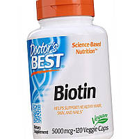 Біотин Doctor's s BEST Biotin 5,000 мкг 120 капс