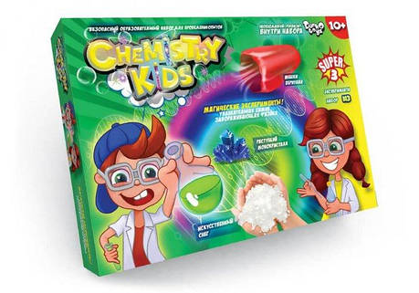 Набір освітній для проведення дослідів Chemistry Kids 3 Danko Toys Економ пізнавальний набір для дітей, фото 1