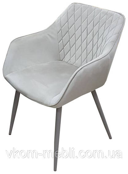 Стілець кухонний сіро бежевий оксамит тканина DAOSUN DC 9543, фото 1