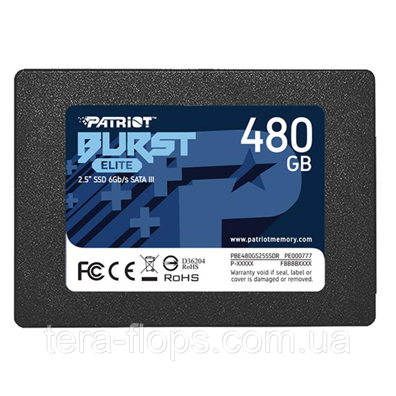 SSD накопичувач Patriot Burst Elite 480GB (PBE480GS25SSDR) (D)