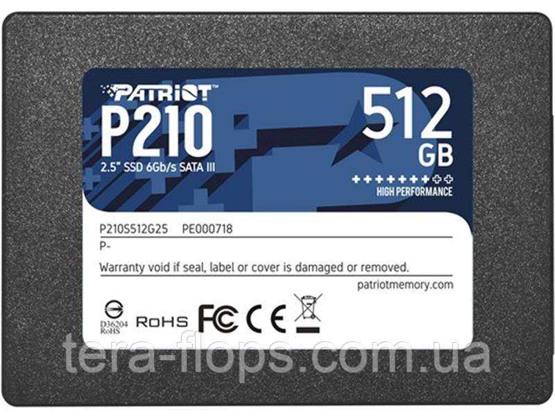 SSD накопичувач Patriot P210 512GB (P210S512G25)  (DC)