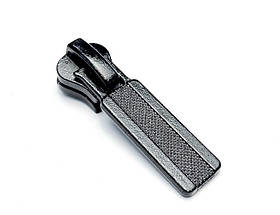 Бігунок No5 для тракторної блискавки з фіксатором NEW колір Чорний