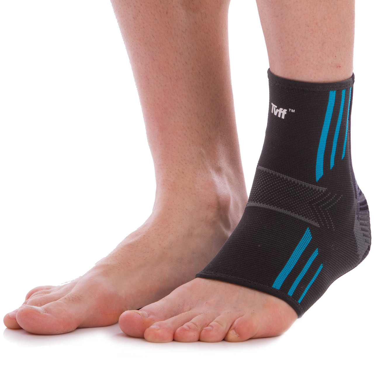 Гомілковостоп еластичний TVFF 904101 розмір XL 1 шт. чорний-блакитний, фото 1