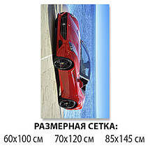 Декоративна наклейка Феррарі вінілова плівка самоклейка, транспорт, червона 60 х 100 см, фото 3