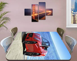 Декоративна наклейка Феррарі вінілова плівка самоклейка, транспорт, червона 60 х 100 см, фото 5