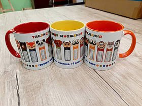 Чашка шкільна "Таблиця множення", зверята