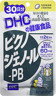 DHC Pycnogenol-PB Пікногенол антиоксидант, вітаміни А, С, Е, селен, 60 капсул на 30 днів
