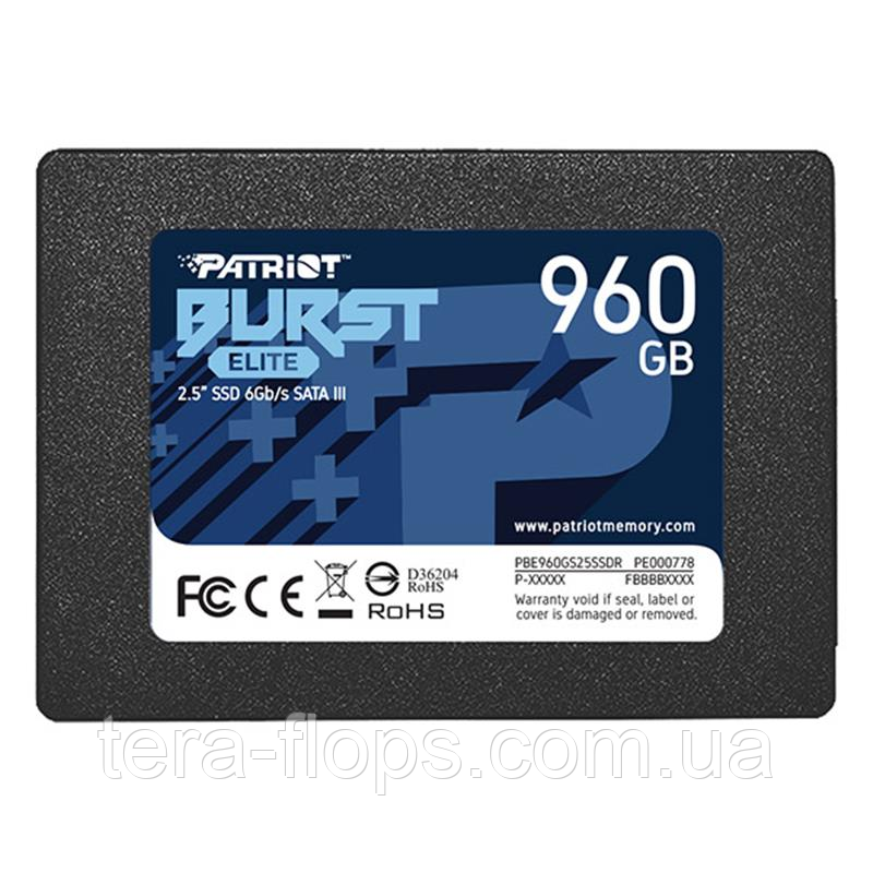 SSD накопичувач Patriot Burst Elite 960GB (PBE960GS25SSDR)  (DC)