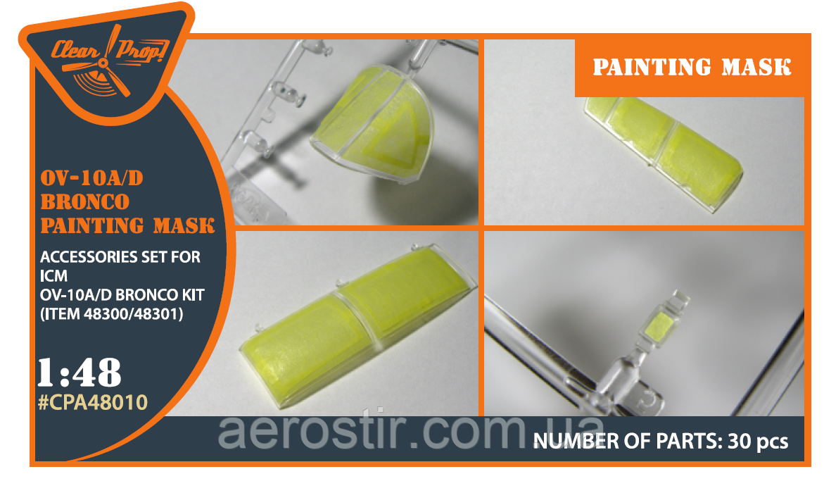 Маски OV-10 A/D Bronko 1/48 Clear Prop 48010