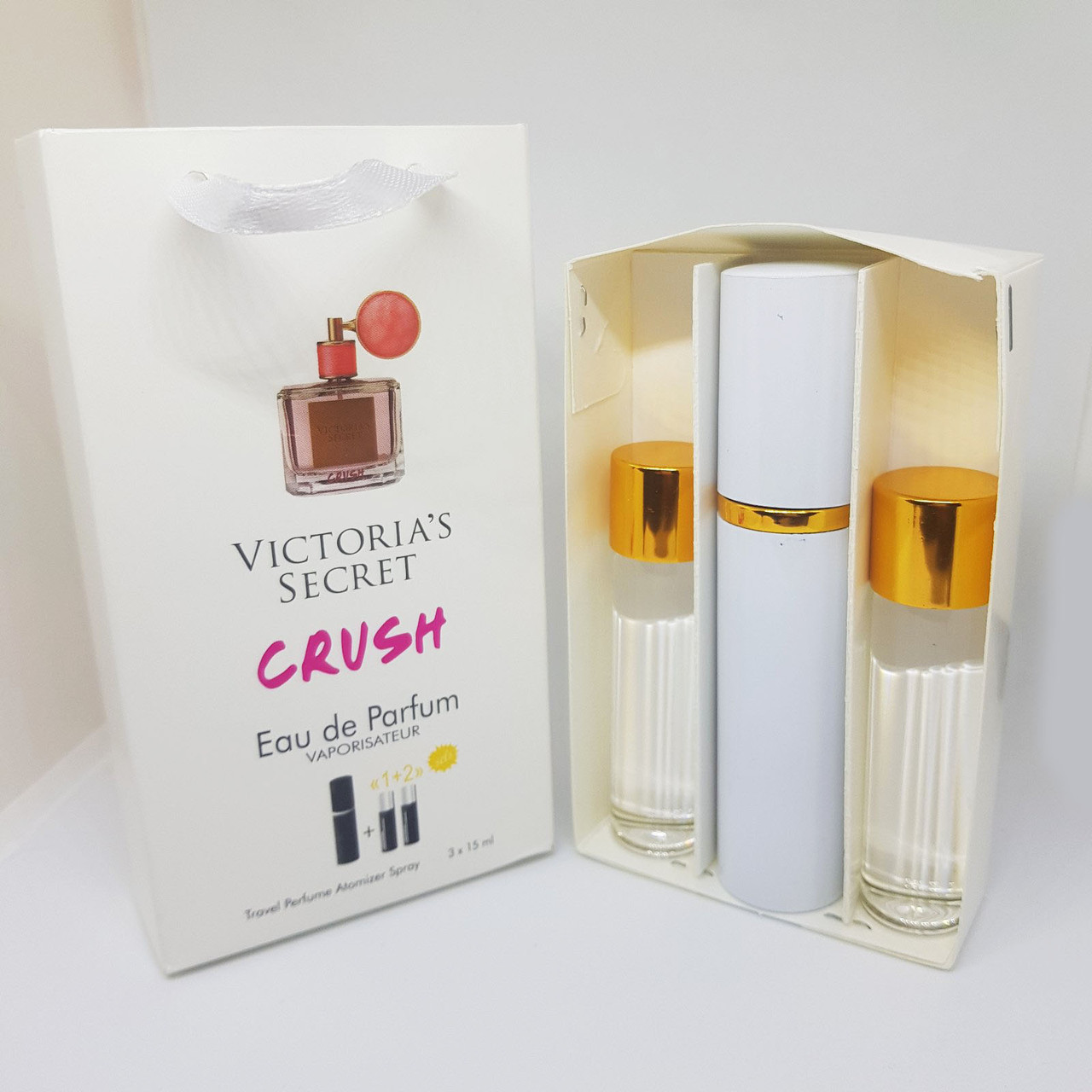 Туалетна вода в подарунковій упаковці 3 по 15 мл (45 мл) Victorias Secret Crush