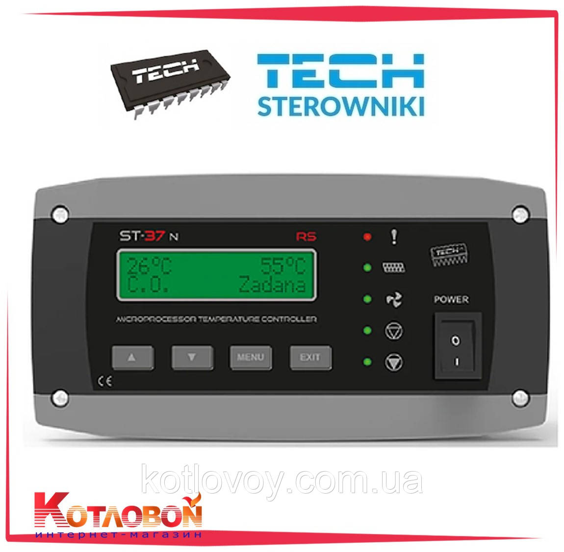 Автоматика для твердопаливного котла TECH ST-37n RS