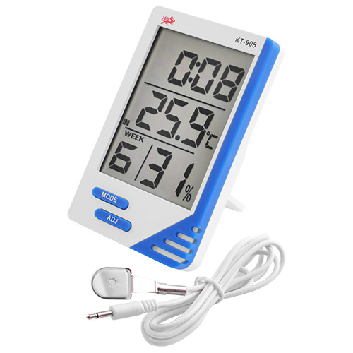 Термометр гігрометр KT 908 електронний (цифровий вимірювач)