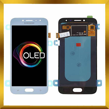 Дисплей Samsung J250 Galaxy J2 2018 року з сенсором Срібло Silver OLED високої якості, фото 1