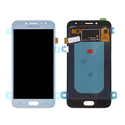 Дисплей Samsung J250 Galaxy J2 2018 року з сенсором Срібло Silver OLED високої якості, фото 3
