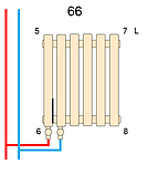 Вертикальний радіатор Betatherm Metrum2 H-1800 мм, L-255 мм, фото 4