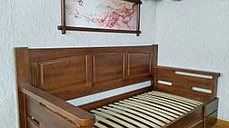 Прямий дерев'яний диван - ліжко в вітальні "Річард" 90х200 з масиву натурального дерева від виробника, фото 3