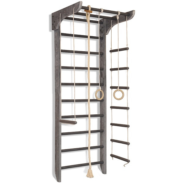 Спортивний куточок Kinder Loft 2-220 дерево сосна Сірий, 80х220 см (ТМ SportBaby)