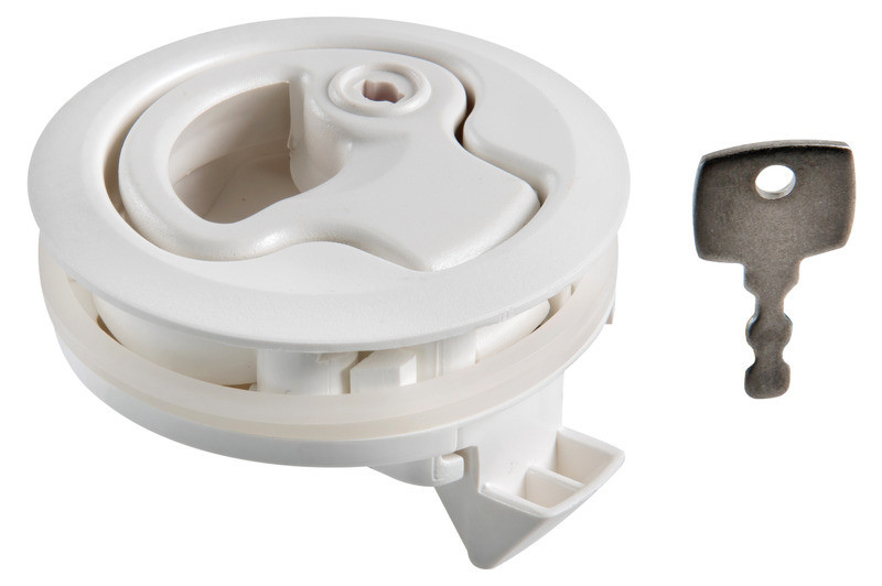 Поворотна ручка для відкривання люків пайолу на пружині із замком, фото 1