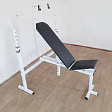 Лава для жиму регульована до 200 кг + стійки + штанга + гантелі граніліт не метал Комплект 85+кг W_9020, фото 3